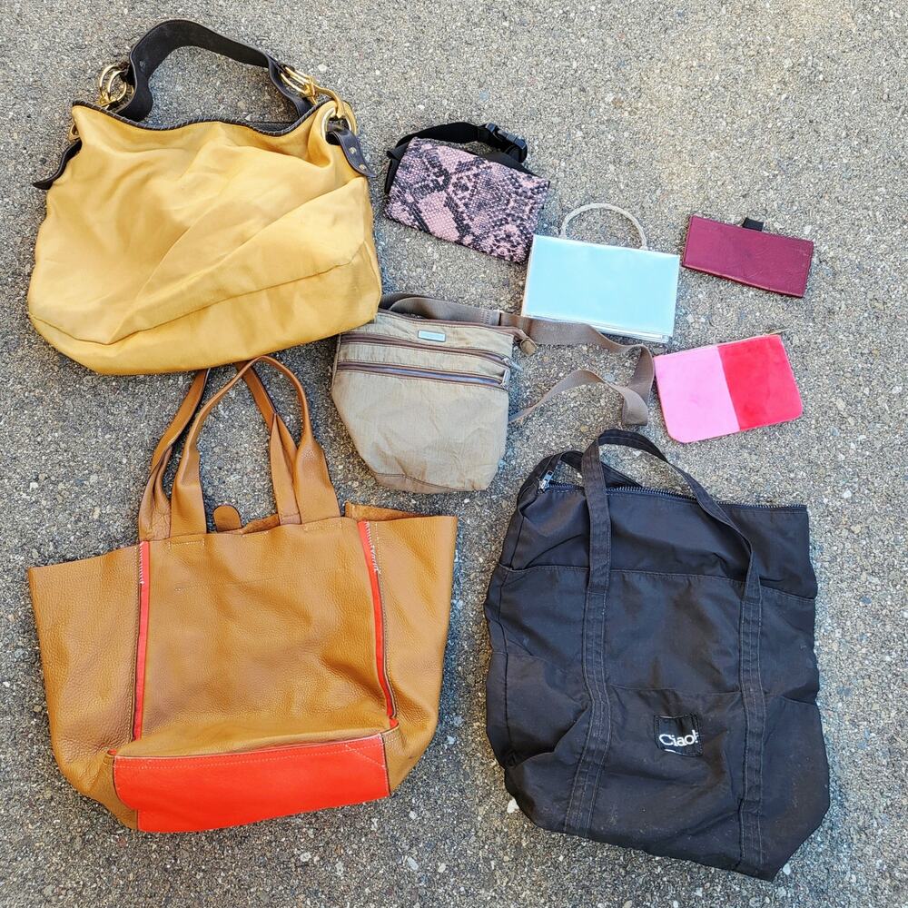 MIXED LOT of BAGS & WALLETS for Upcycling Crafting Great to Recycle Repurpose